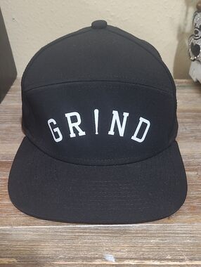 GR!ND Black Flat-Brim Hat